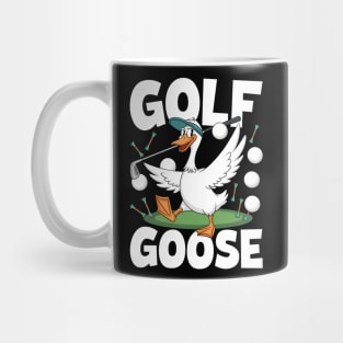Golf Goose – Funny Cartoon Goose Playing Golf Mug